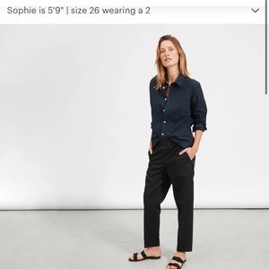 Everlane easy chino, black size 4
